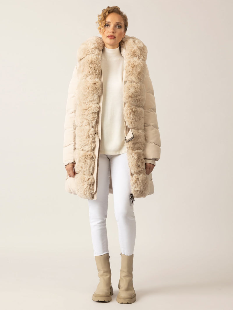 APART Winterjacke mit Reißverschluss für praktischen Schutz an kalten Tagen | beige