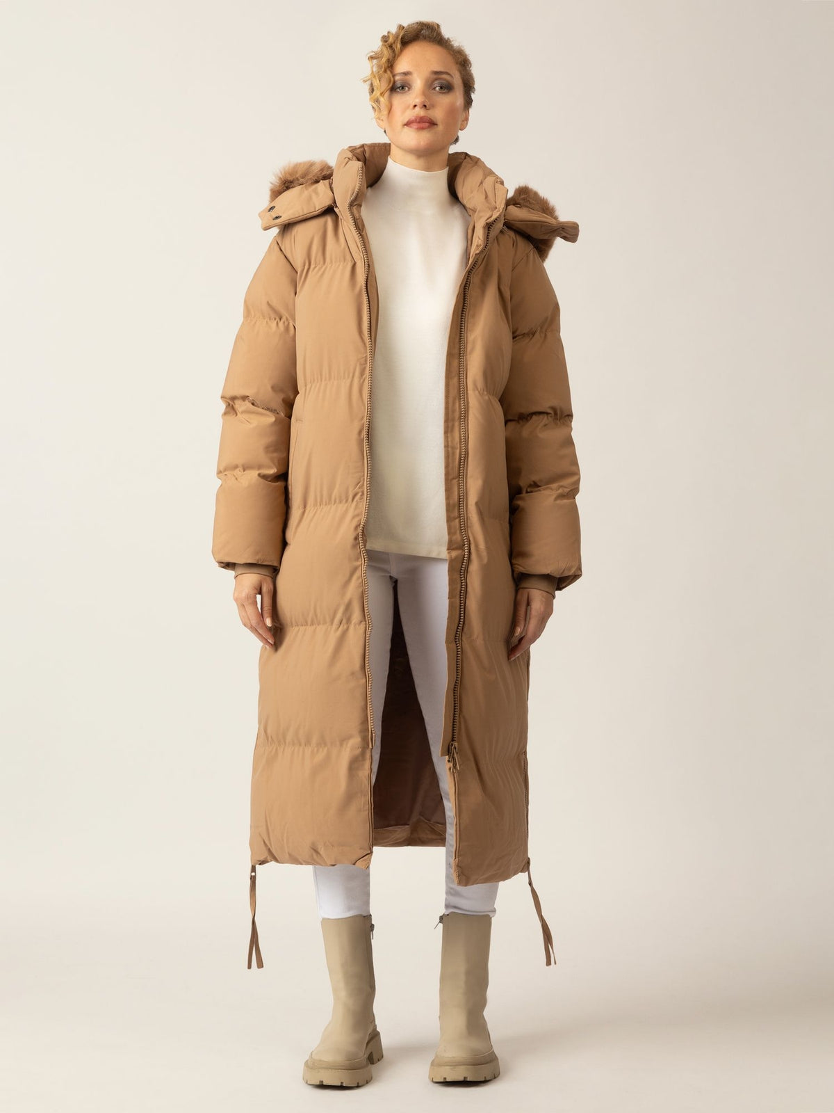 APART Winterjacke mit Reißverschluss für kalte Tage mit Komfort und Stil | camel