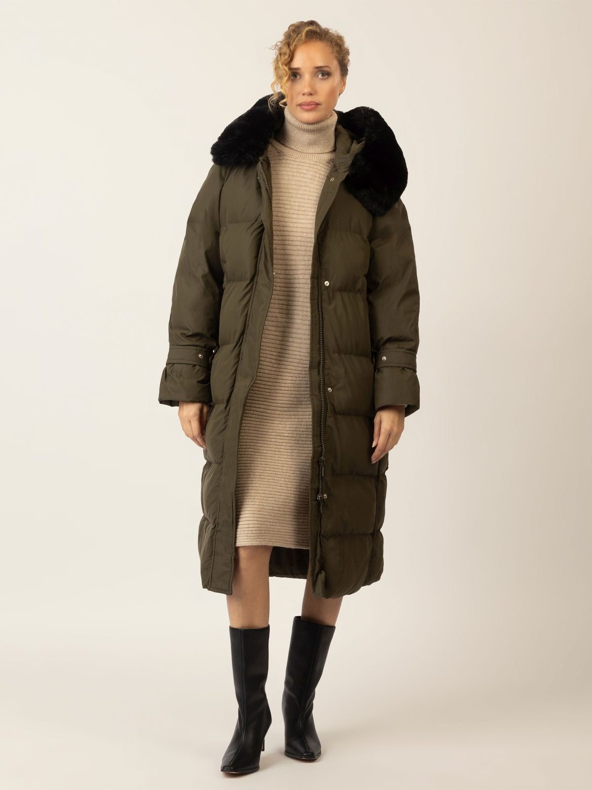 APART Winterjacke mit Reißverschluss für warmen und stilvollen Komfort | grün