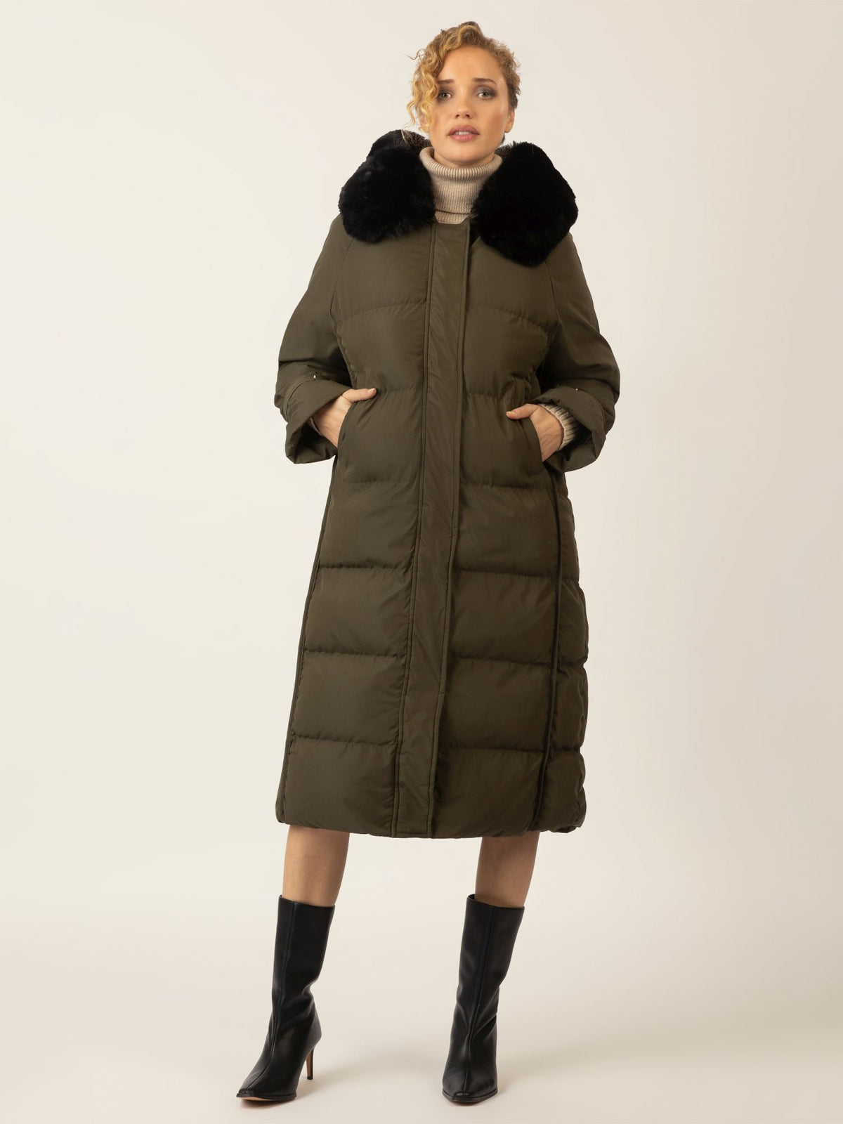 APART Winterjacke mit Reißverschluss für warmen und stilvollen Komfort | grün
