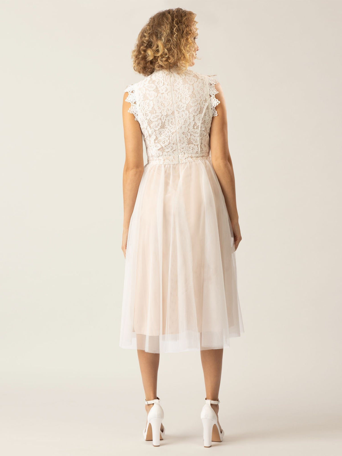 APART Kurzes Kleid mit Reißverschluss für eine elegante Passform im Alltag | weiß