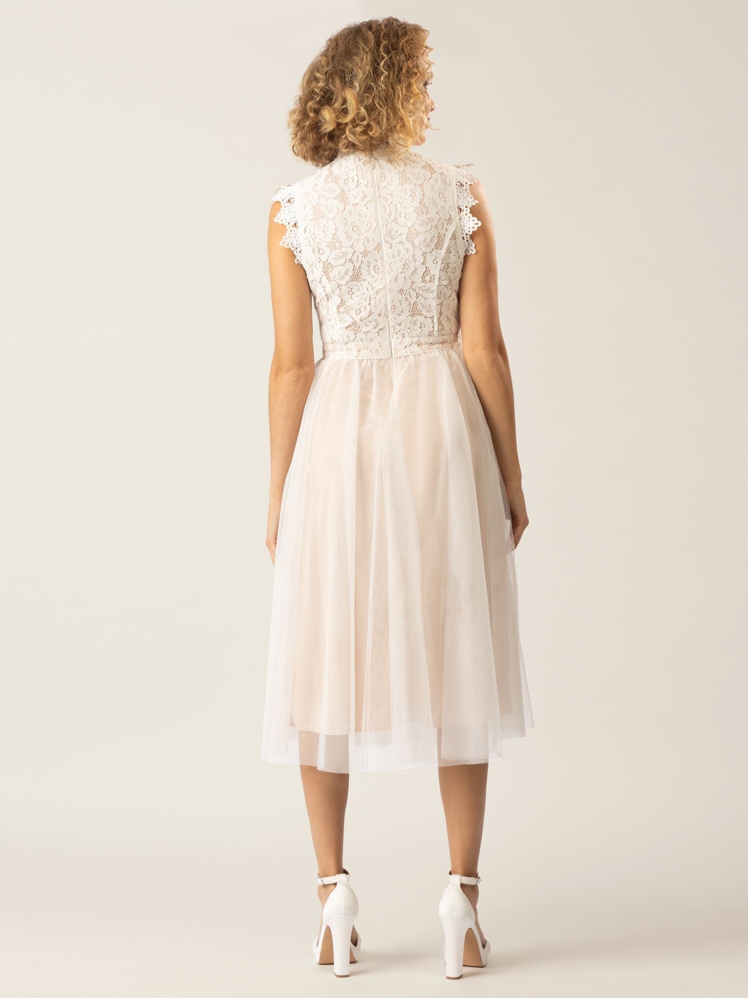 APART Kurzes Kleid mit Reißverschluss für eine elegante Passform im Alltag | weiß