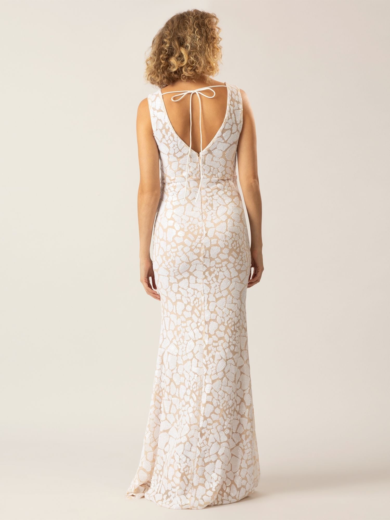 APART Langes Kleid mit Reißverschluss für eine elegante Silhouette im Alltag | weiß