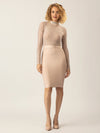 APART Kurzes Kleid mit Reißverschluss für einen modernen, femininen Stil | beige
