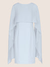 APART Kleid mit Chiffonstola aus einer leicht strukturierten Ware und angearbeitetem Cape | hellblau