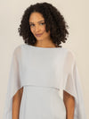 APART Kleid mit Chiffonstola aus einer leicht strukturierten Ware und angearbeitetem Cape | hellblau