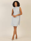 APART Kleid mit Chiffonstola aus einer leicht strukturierten Ware und angearbeitetem Cape | hellblau