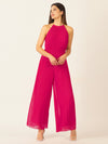 APART Plisseeoverall im Neckholder-Stil | pink