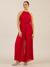 APART Plisseeoverall im Neckholder-Stil | rot