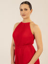 APART Plisseeoverall im Neckholder-Stil | rot
