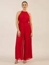 APART Plisseeoverall im Neckholder-Stil | rot