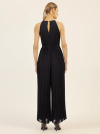 APART Plisseeoverall im Neckholder-Stil | nachtblau