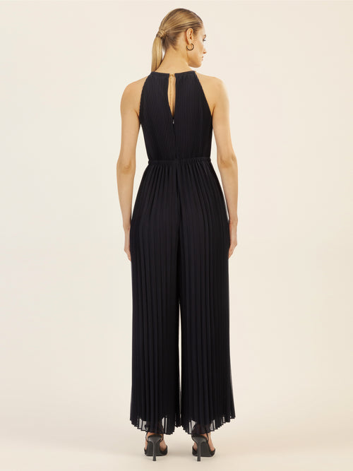 APART Plisseeoverall im Neckholder-Stil | nachtblau image 1