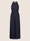 APART Plisseeoverall im Neckholder-Stil | nachtblau