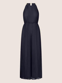 APART Plisseeoverall im Neckholder-Stil | nachtblau
