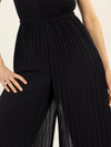 APART Plisseeoverall im Neckholder-Stil | nachtblau