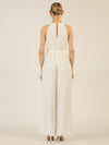 APART Plisseeoverall im Neckholder-Stil | creme