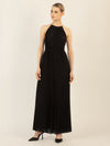 APART Plisseeoverall im Neckholder-Stil | schwarz