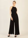 APART Plisseeoverall im Neckholder-Stil | schwarz