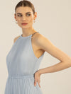 APART Plisseeoverall im Neckholder-Stil | hellblau