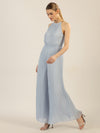 APART Plisseeoverall im Neckholder-Stil | hellblau