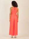 APART Plisseeoverall im Neckholder-Stil | koralle