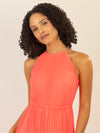APART Plisseeoverall im Neckholder-Stil | koralle