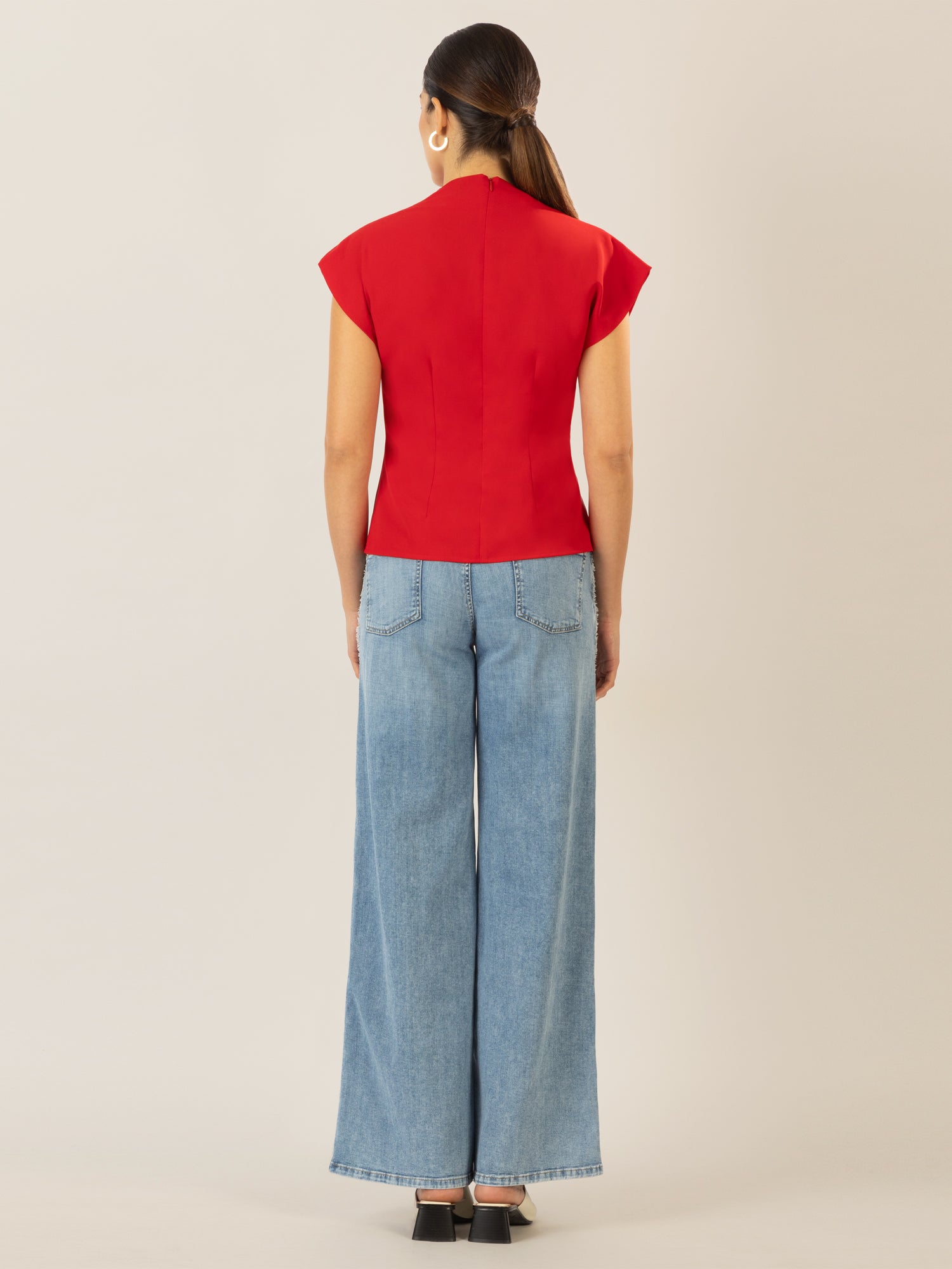 APART Bluse mit angeschnittenem Kragen | rot
