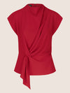 APART Bluse mit angeschnittenem Kragen | rot
