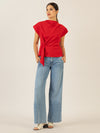 APART Bluse mit angeschnittenem Kragen | rot