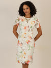 APART Spitzenkleid aus Spitze, allover bedruckt | creme-multicolor