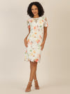 APART Spitzenkleid aus Spitze, allover bedruckt | creme-multicolor