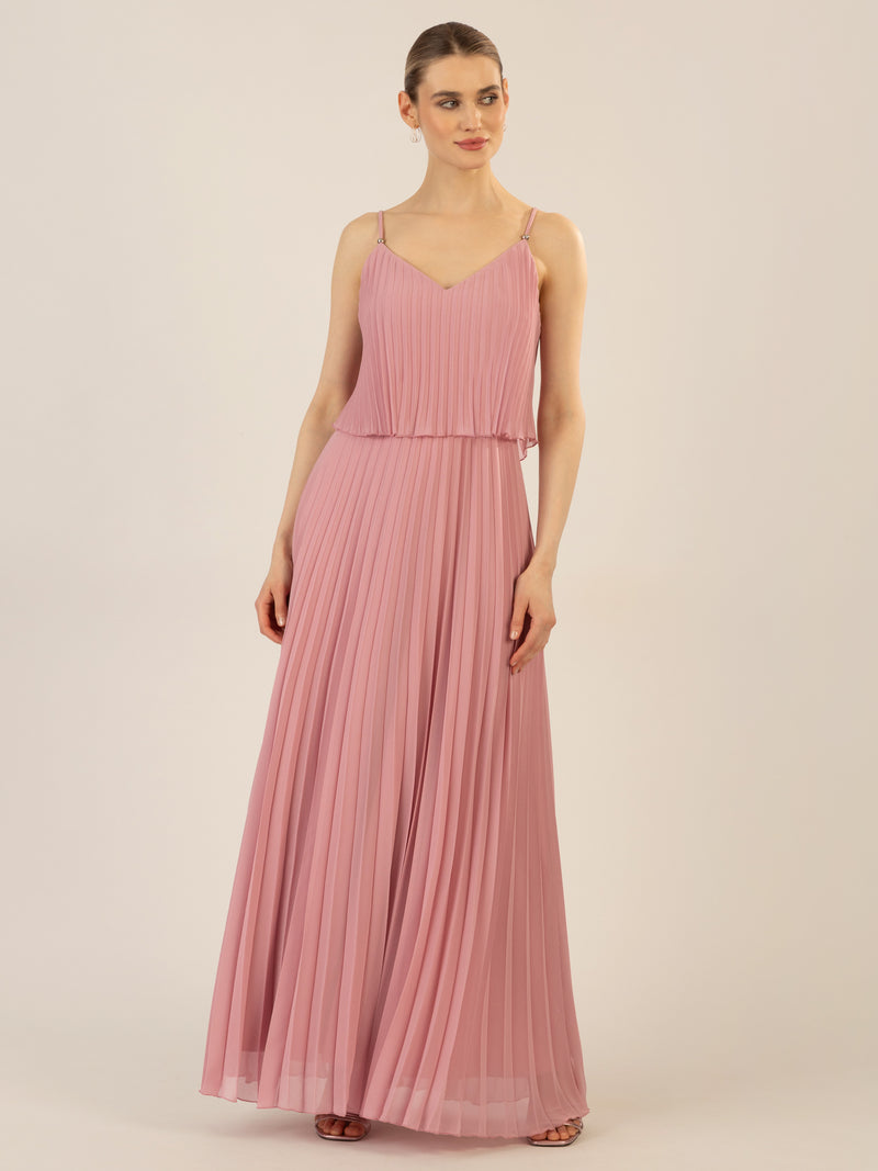 APART Abendkleid in 2in1 Optik | mauve