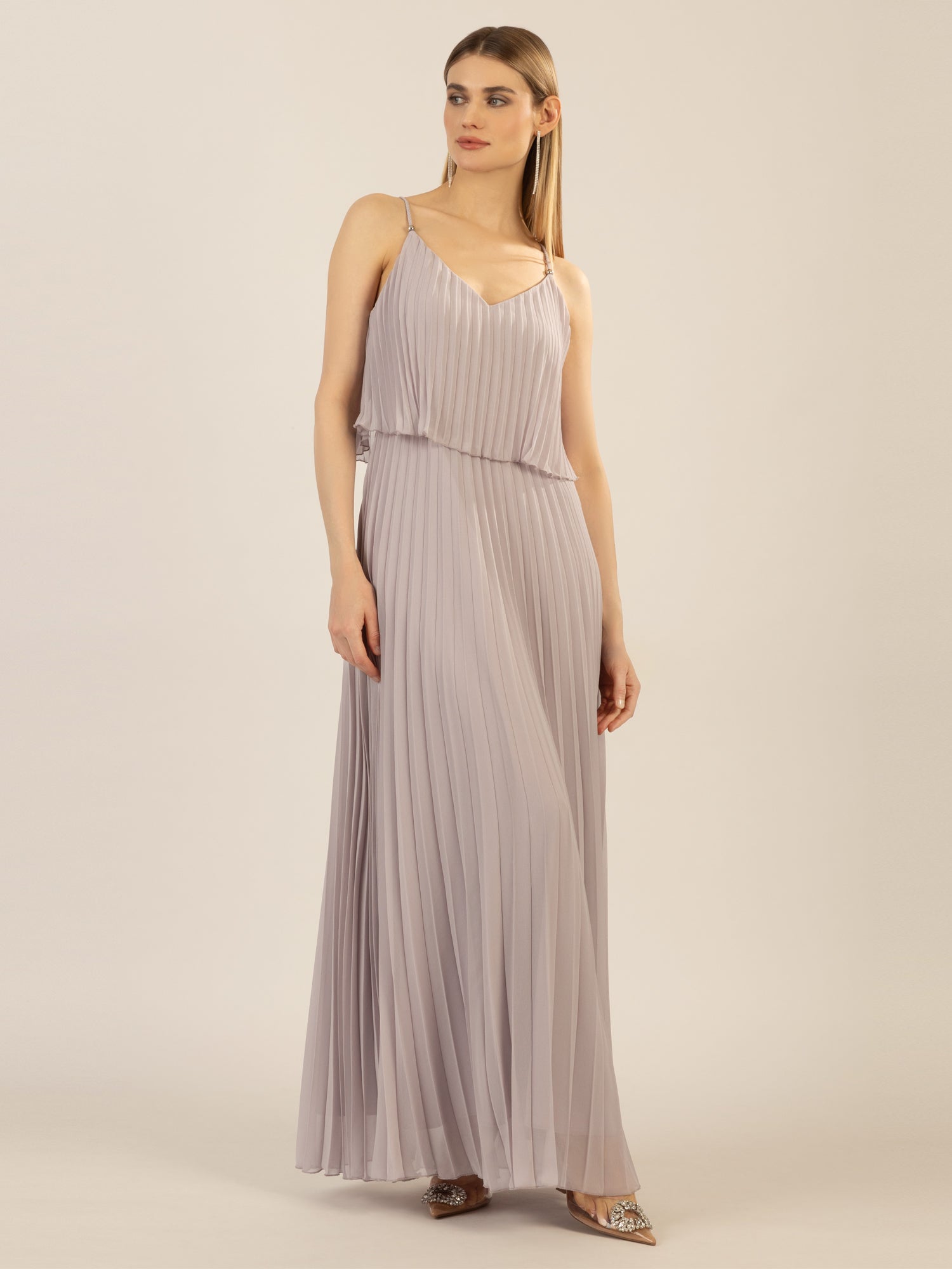 APART Abendkleid in 2in1 Optik | lavendel