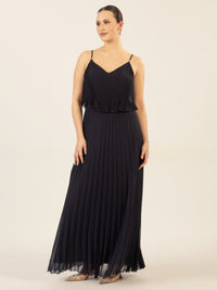 APART Abendkleid in 2in1 Optik | nachtblau