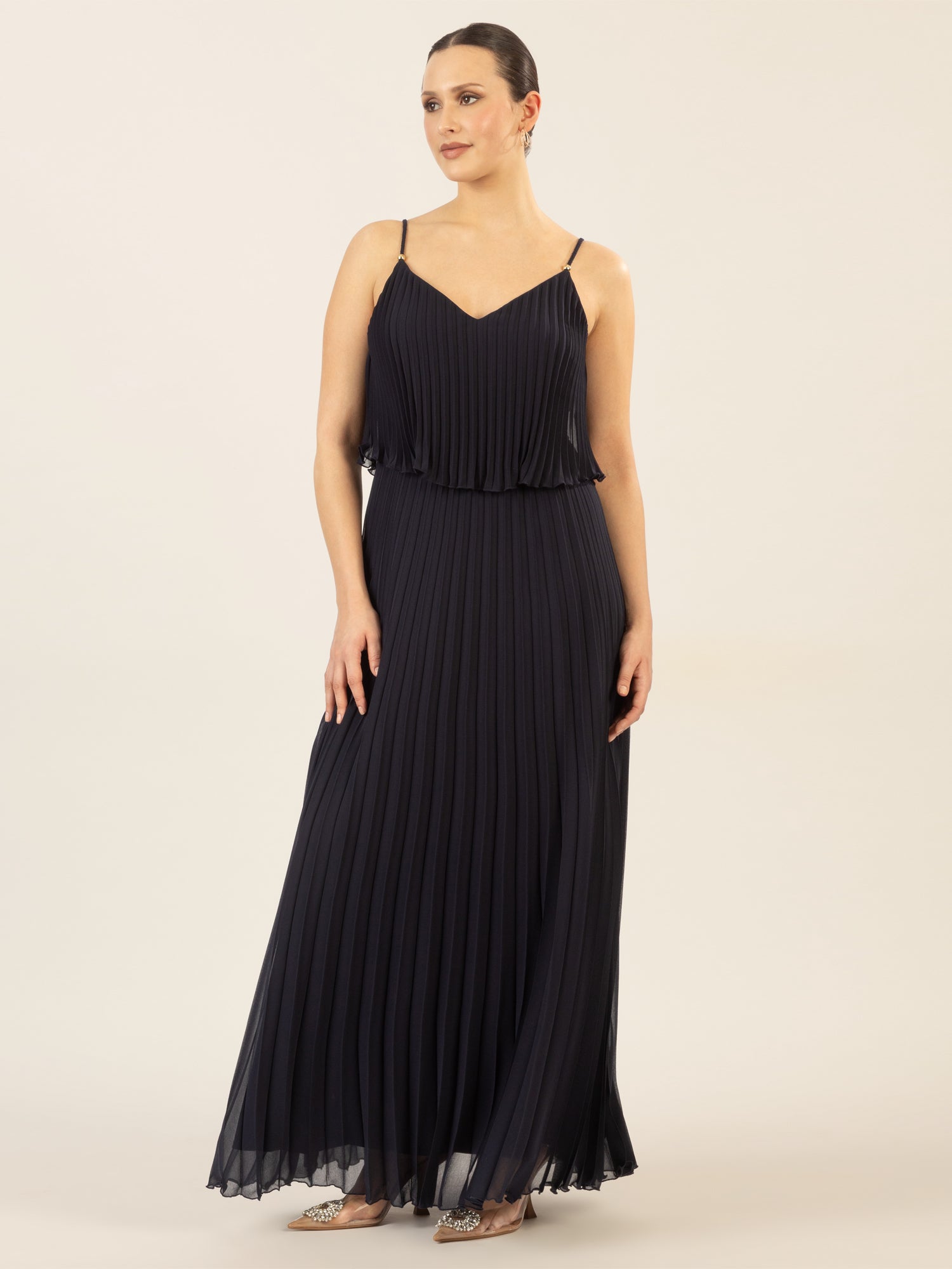 APART Abendkleid in 2in1 Optik | nachtblau