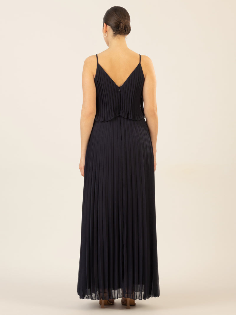 APART Abendkleid in 2in1 Optik | nachtblau