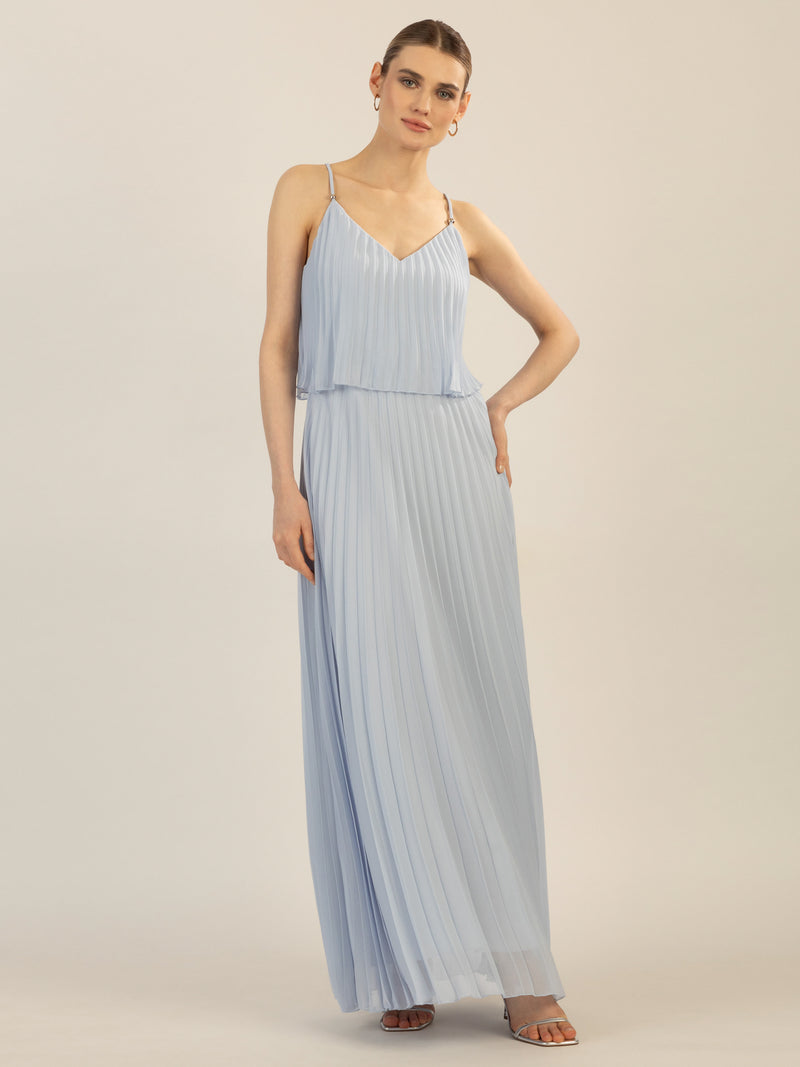 APART Abendkleid in 2in1 Optik | hellblau