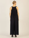 APART Plisseetop aus plissierten Chiffon | nachtblau