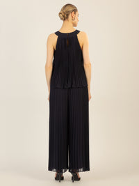 APART Plisseetop aus plissierten Chiffon | nachtblau