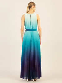 APART One-Shoulder Chiffonkleid mit Farbverlauf | türkis-multicolor