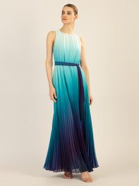 APART One-Shoulder Chiffonkleid mit Farbverlauf | türkis-multicolor