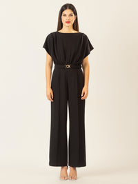 APART Overall aus einer leicht strukturieren, elastischen Jerseyware | schwarz