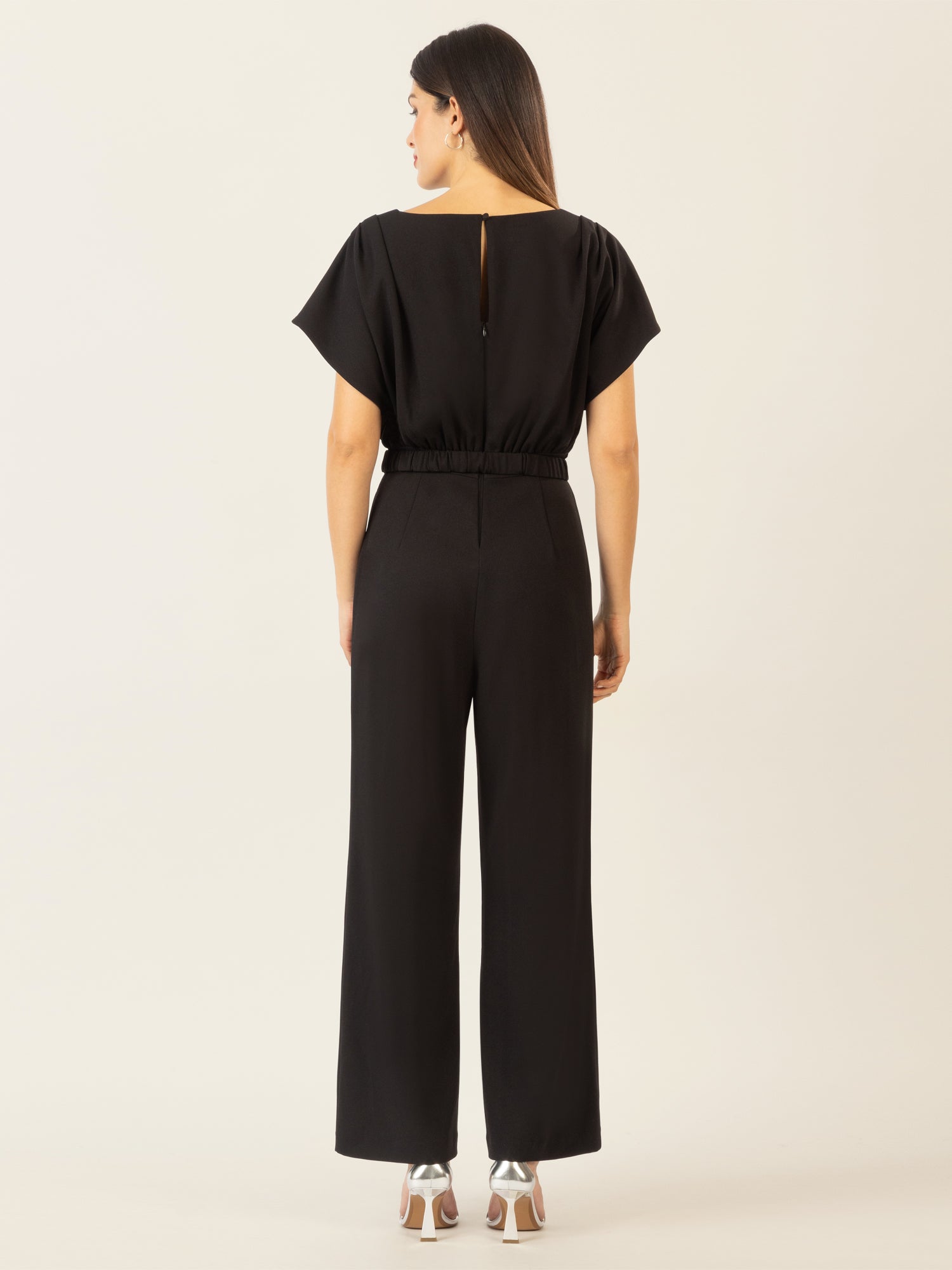 APART Overall aus einer leicht strukturieren, elastischen Jerseyware | schwarz