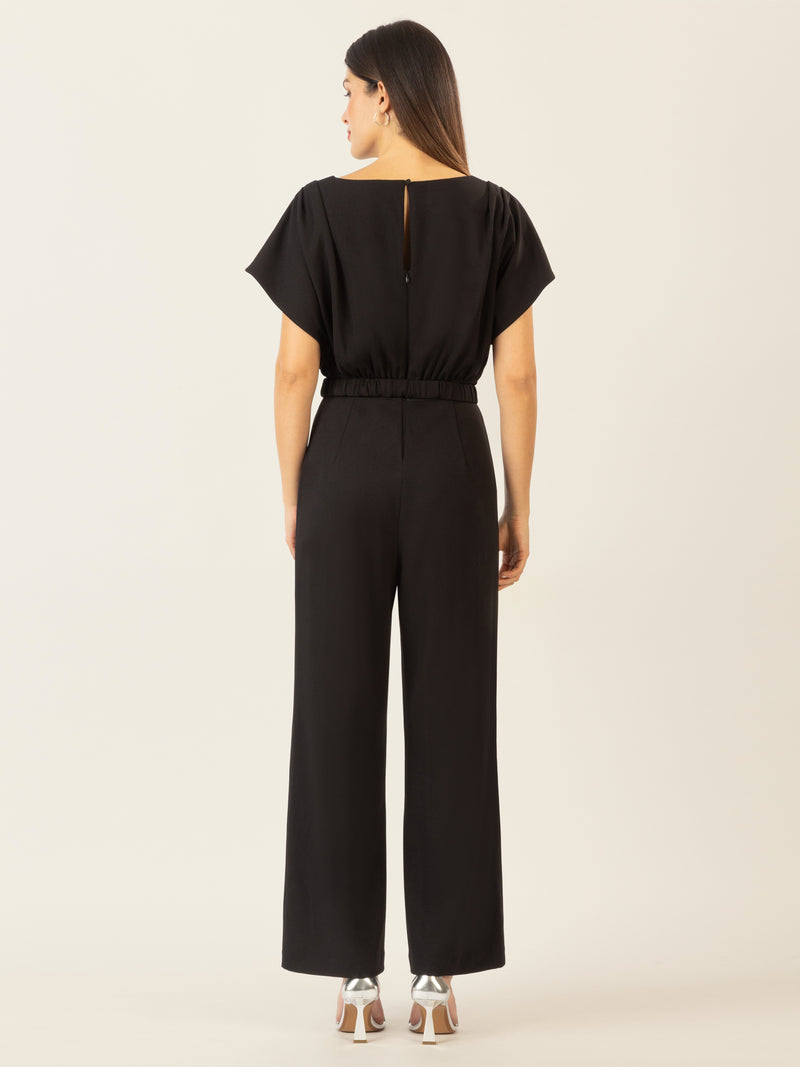 APART Overall aus einer leicht strukturieren, elastischen Jerseyware | schwarz