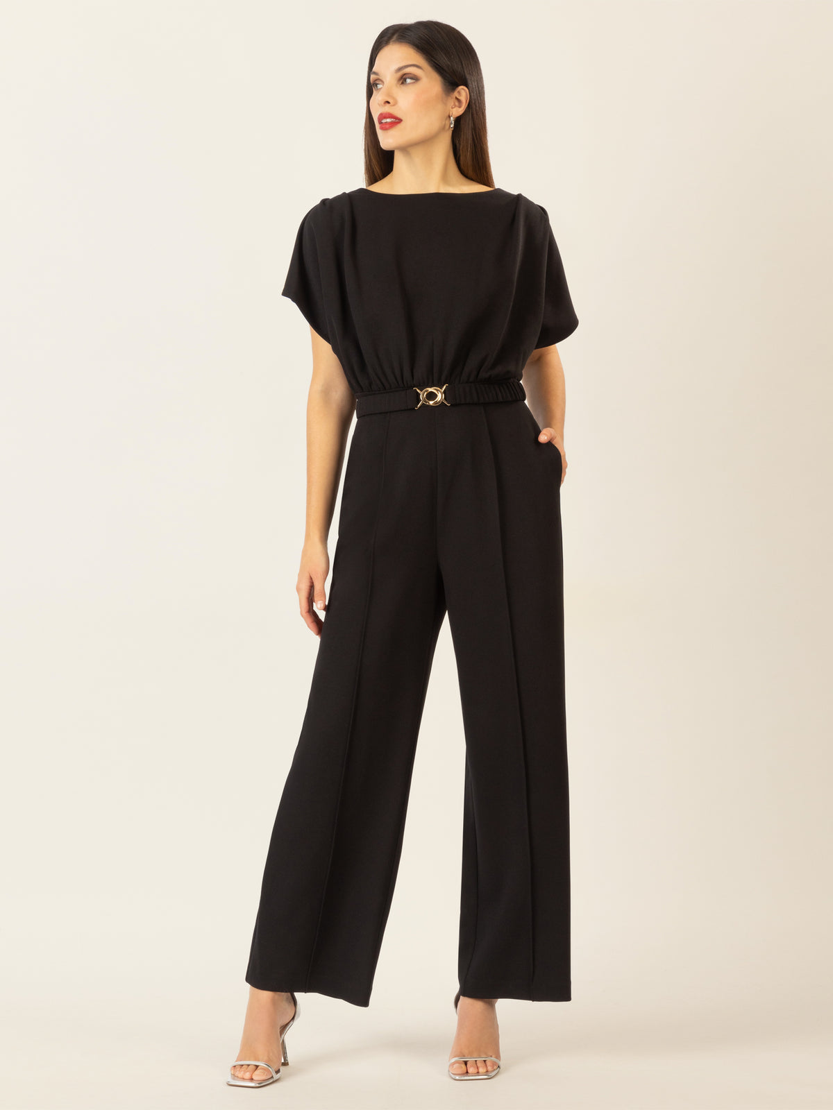 APART Overall aus einer leicht strukturieren, elastischen Jerseyware | schwarz