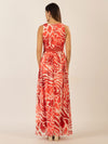 APART Abendkleid mit All-Over-Druckdesign | koralle-creme