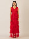 APART Abendkleid aus Jersey mit Mesh | rot