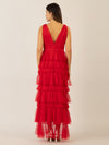 APART Abendkleid aus Jersey mit Mesh | rot