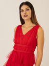 APART Abendkleid aus Jersey mit Mesh | rot
